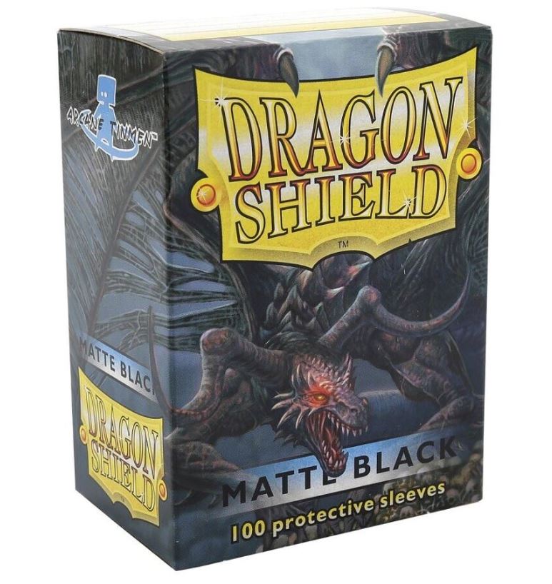 Dragon Shield Matte Black Sleeves (100CT. BOX!)