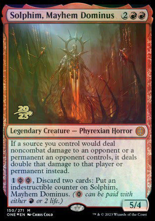 Solphim, Mayhem Dominus [Phyrexia: All Will Be One Prerelease Promos]