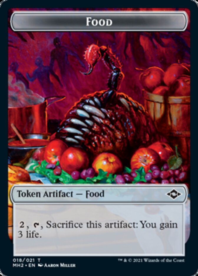 Food Token (18) // Timeless Dragon Token [Modern Horizons 2 Tokens]