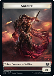 Drake // Soldier Double-sided Token [Double Masters 2022 Tokens]