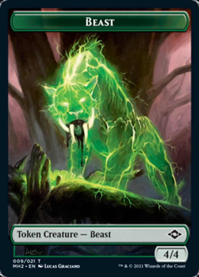 Beast Token // Treasure Token (20) [Modern Horizons 2 Tokens]