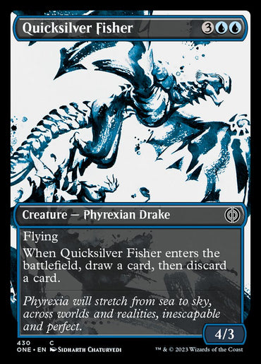 Quicksilver Fisher (Showcase Ichor Step-and-Compleat Foil) [Phyrexia: All Will Be One]