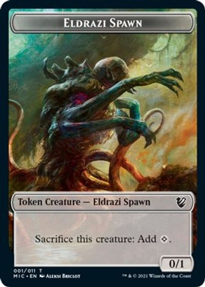 Eldrazi Spawn // Human Soldier Double-sided Token [Innistrad: Midnight Hunt Commander Tokens]