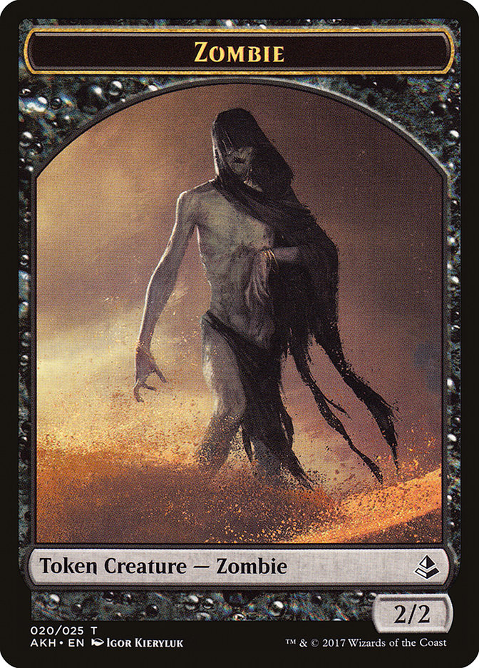 Proven Combatant // Zombie Double-sided Token [Hour of Devastation Tokens]