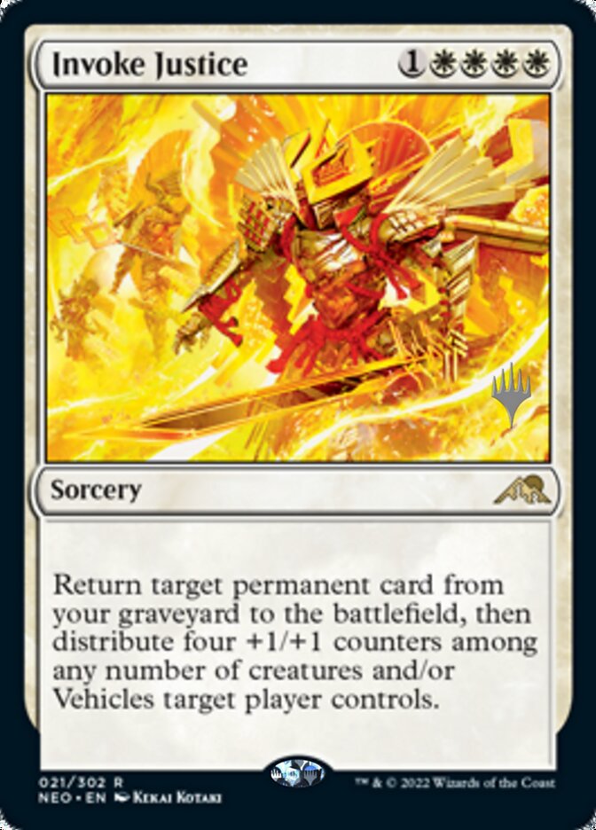 Invoke Justice (Promo Pack) [Kamigawa: Neon Dynasty Promos]