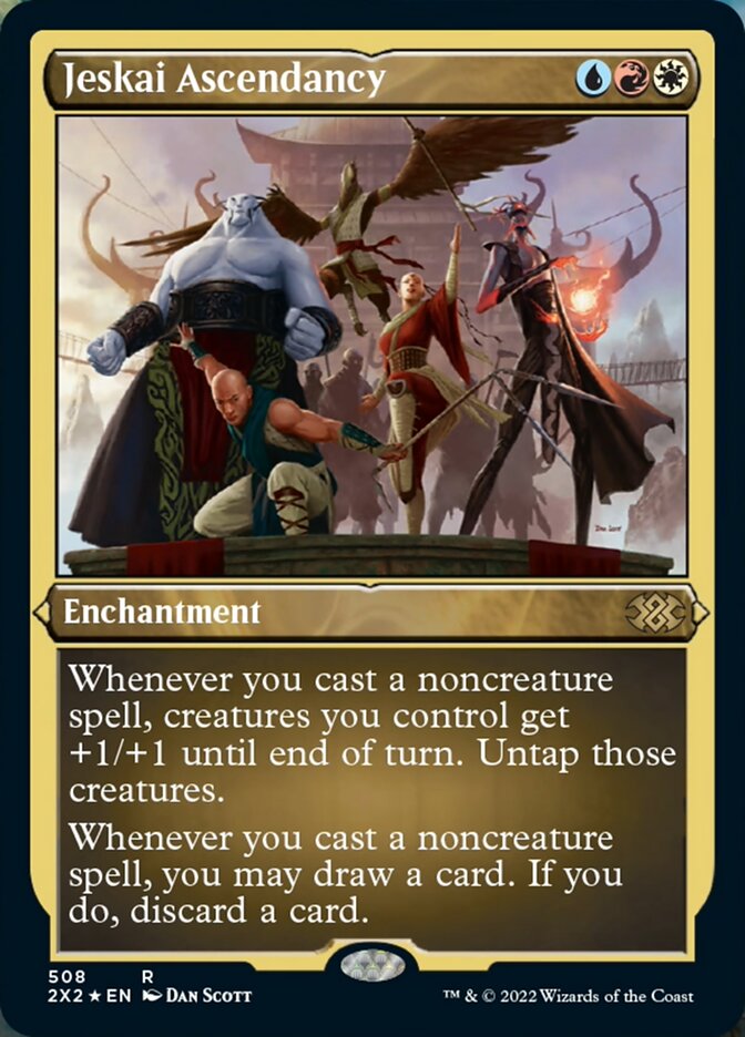 mtg jeskai card draw Ascendancy Moon Untap those creatures Jeskai Ascendancy (Foil Etched) [Double