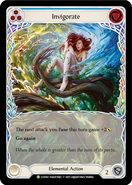 Invigorate (Blue) [LGS082] (Promo)  Rainbow Foil