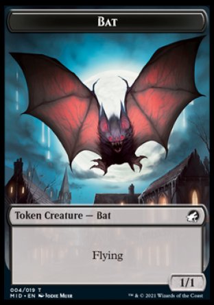 Spirit // Bat Double-sided Token [Innistrad: Midnight Hunt Tokens]