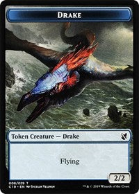 Drake // Human Double-sided Token [Commander 2019 Tokens]