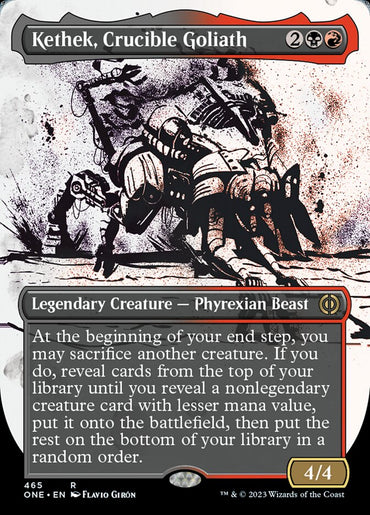 Kethek, Crucible Goliath (Borderless Ichor Step-and-Compleat Foil) [Phyrexia: All Will Be One]