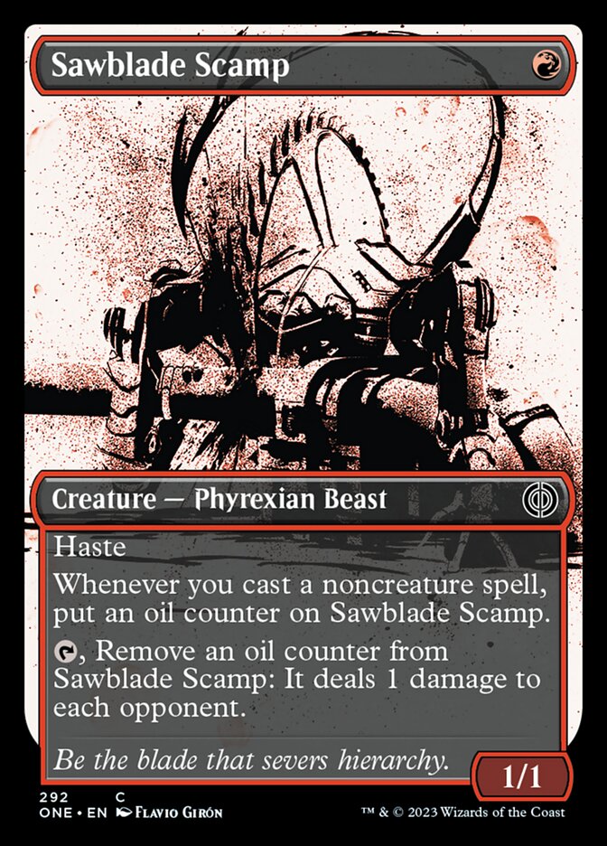 Sawblade Scamp (Showcase Ichor) [Phyrexia: All Will Be One]