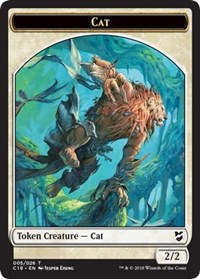 Cat // Soldier Double-sided Token [Commander 2018 Tokens]