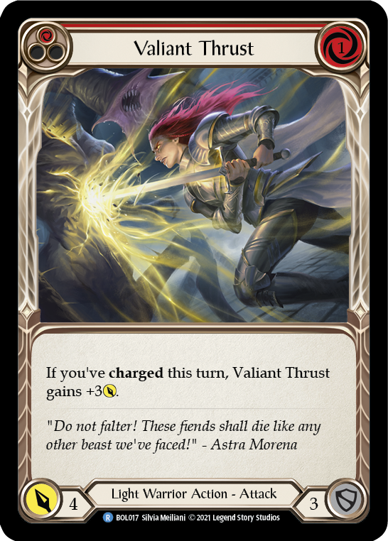 Valiant Thrust [BOL017] (Monarch Boltyn Blitz Deck)
