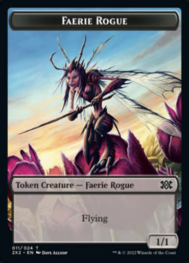 Faerie Rogue // Spirit (008) Double-sided Token [Double Masters 2022 Tokens]