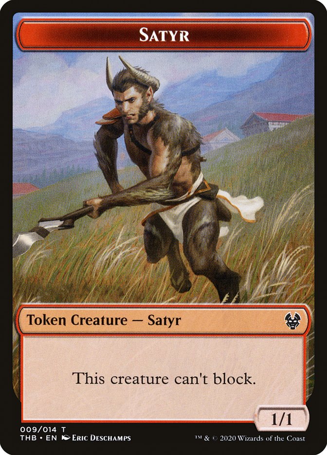 Elemental // Satyr Double-sided Token [Theros Beyond Death Tokens]