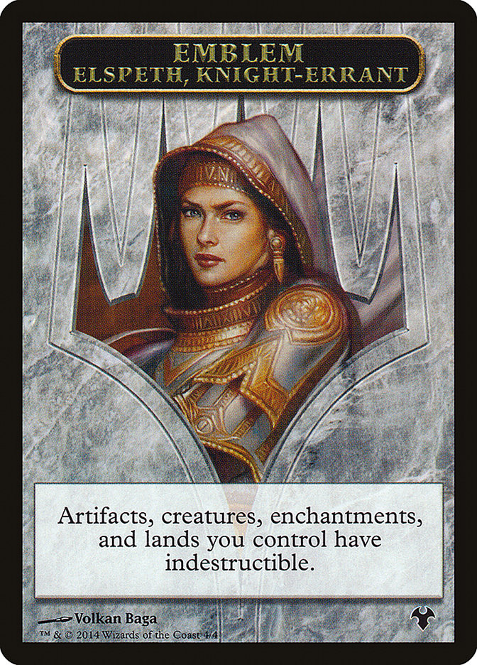 Elspeth, Knight-Errant Emblem [Modern Event Deck 2014 Tokens]