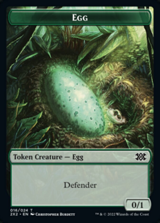 Egg // Spirit (008) Double-sided Token [Double Masters 2022 Tokens]