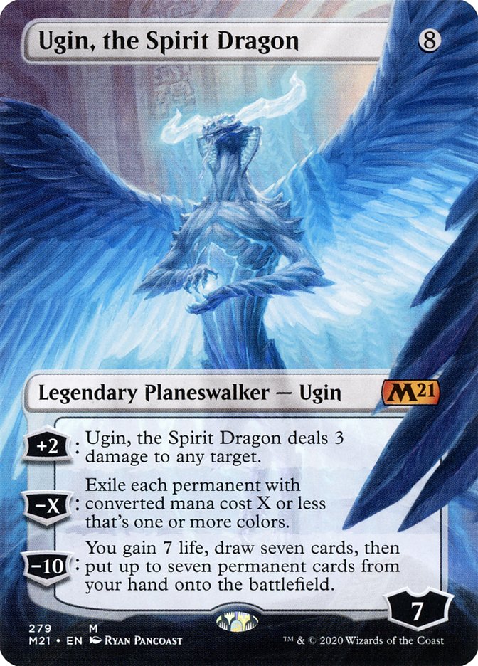 Ugin, the Spirit Dragon (279) (Borderless) [Core Set 2021]