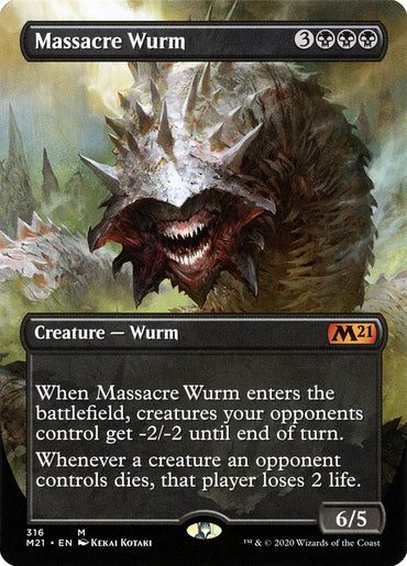 Massacre Wurm (Borderless Alternate Art) [Core Set 2021]