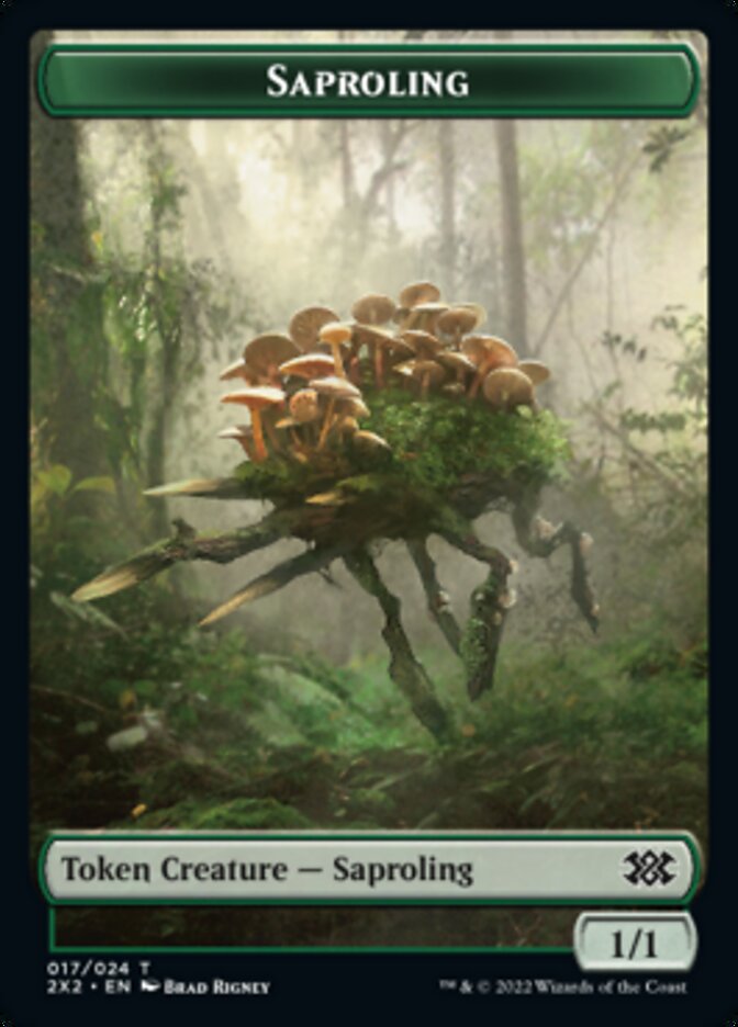 Saproling // Phyrexian Golem Double-sided Token [Double Masters 2022 Tokens]