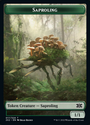 Saproling // Spirit (008) Double-sided Token [Double Masters 2022 Tokens]