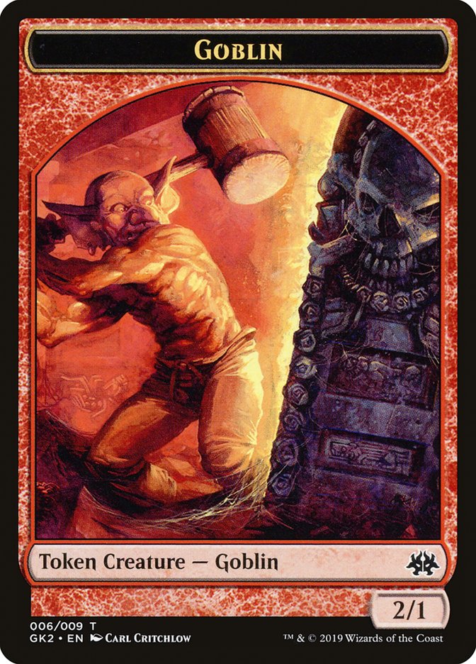 Dragon // Goblin Double-sided Token [Ravnica Allegiance Guild Kit Tokens]