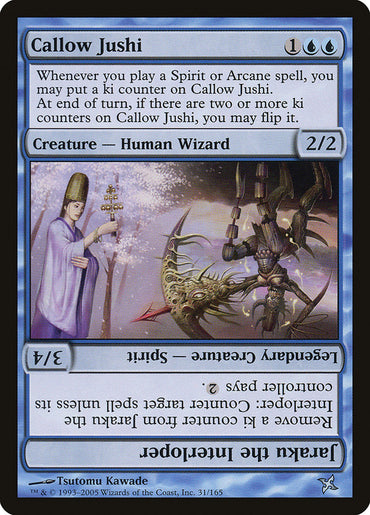 Callow Jushi // Jaraku the Interloper [Betrayers of Kamigawa]