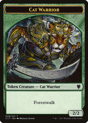 Cat // Cat Warrior Double-sided Token [Commander 2017 Tokens]