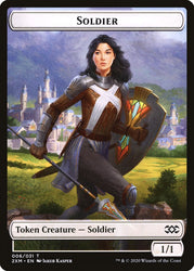 Copy // Soldier Double-sided Token [Double Masters Tokens]