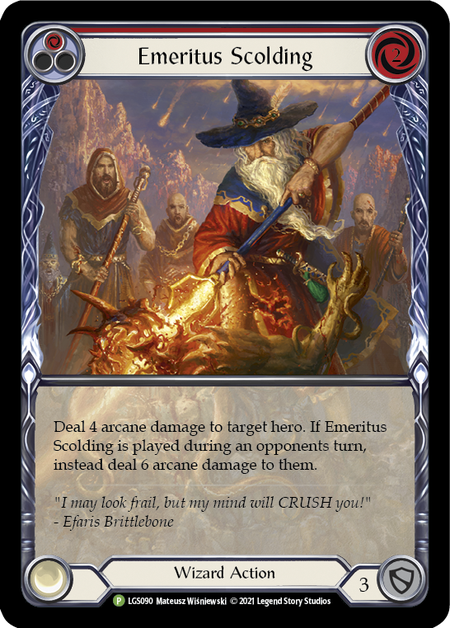 Emeritus Scolding (Red) [LGS090] (Promo)  Rainbow Foil