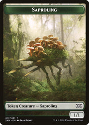 Plant // Saproling Double-sided Token [Double Masters Tokens]