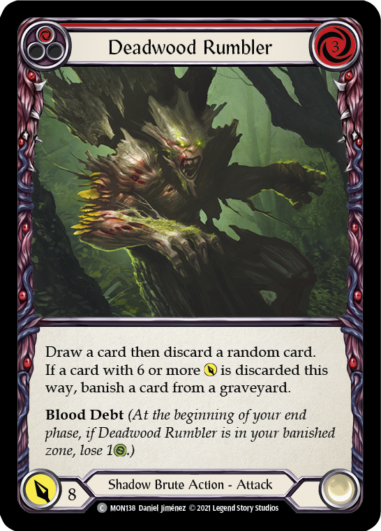 Deadwood Rumbler (Red) [MON138] (Monarch)  1st Edition Normal