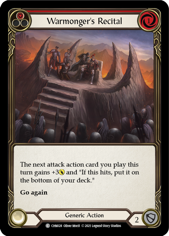 Warmonger's Recital [CHN028] (Monarch Chane Blitz Deck)