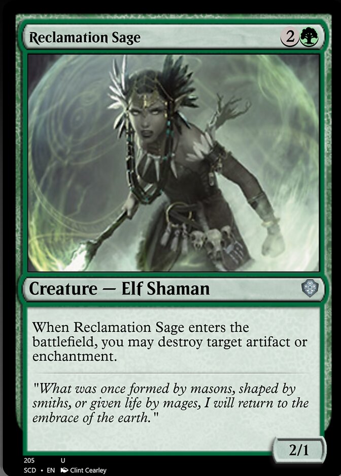 Reclamation Sage [Starter Commander Decks]