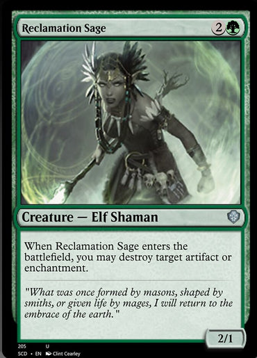 Reclamation Sage [Starter Commander Decks]