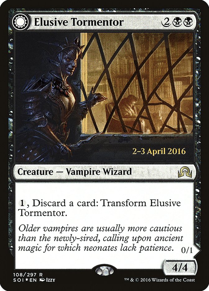 Elusive Tormentor // Insidious Mist [Shadows over Innistrad Prerelease Promos]