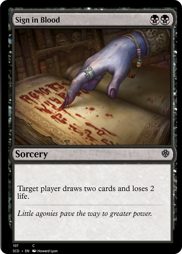 Sign in Blood [Starter Commander Decks]