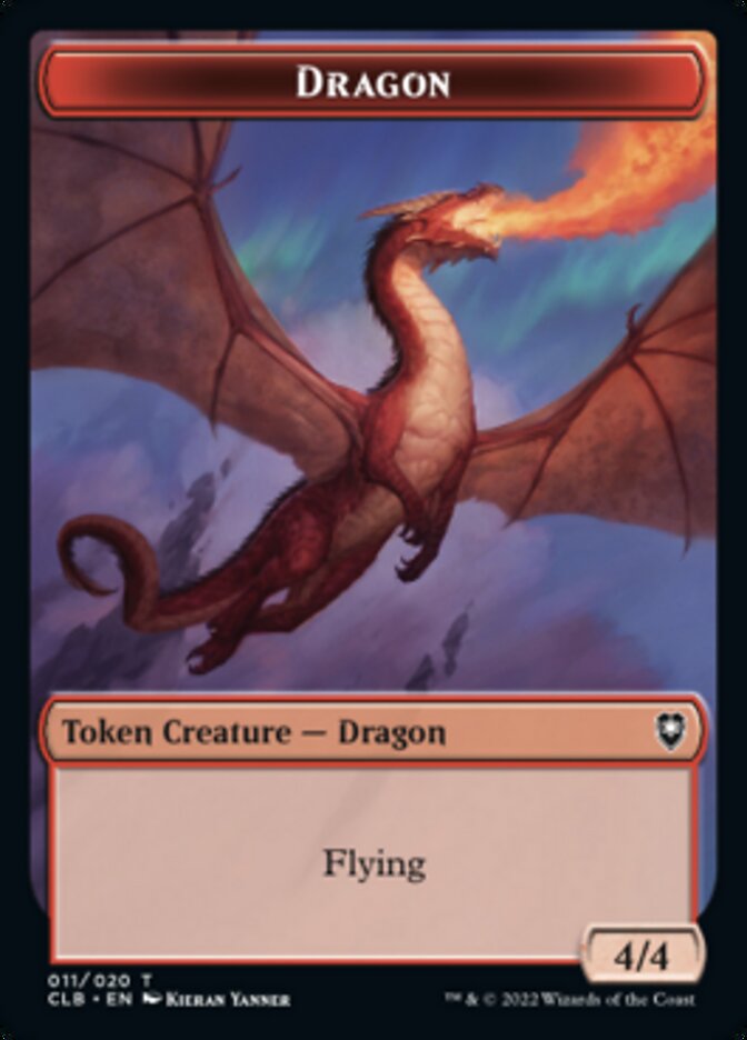 Treasure // Dragon Double-sided Token [Commander Legends: Battle for Baldur's Gate Tokens]