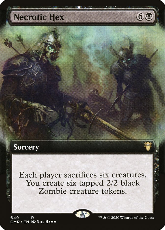 Necrotic Hex (Extended Art) [Commander Legends]