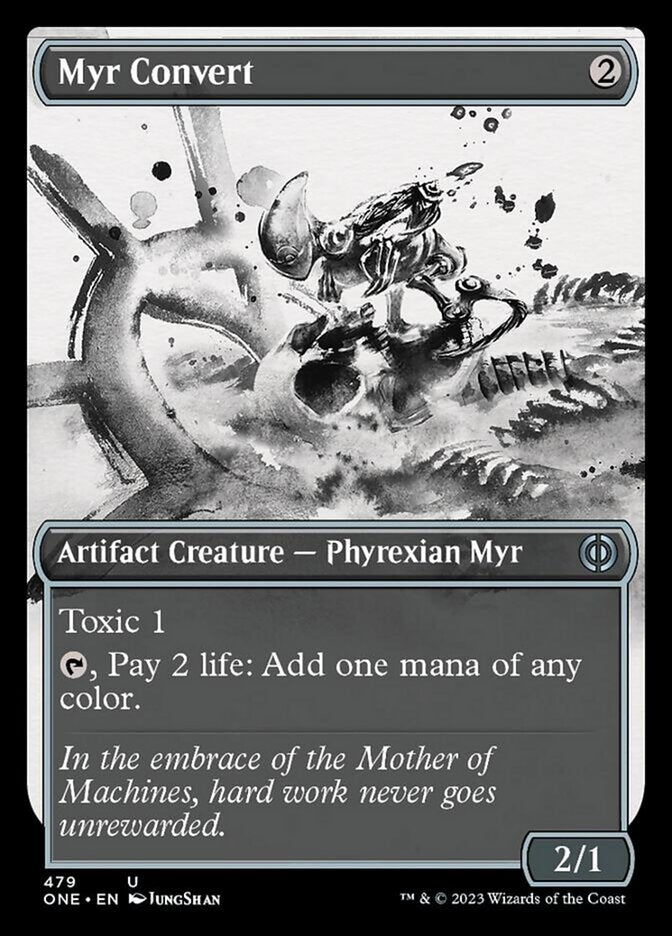 Myr Convert (Showcase Ichor Step-and-Compleat Foil) [Phyrexia: All Will Be One]