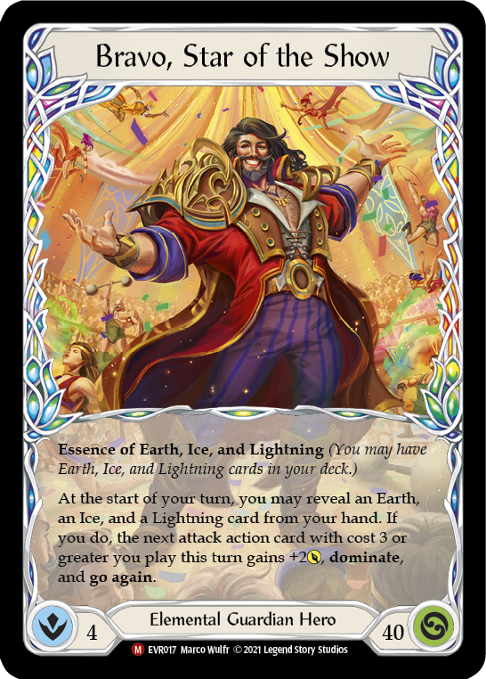 Bravo, Star of the Show (Double Sided Cold Foil) [EVR017] (Everfest)  1st Edition Cold Foil