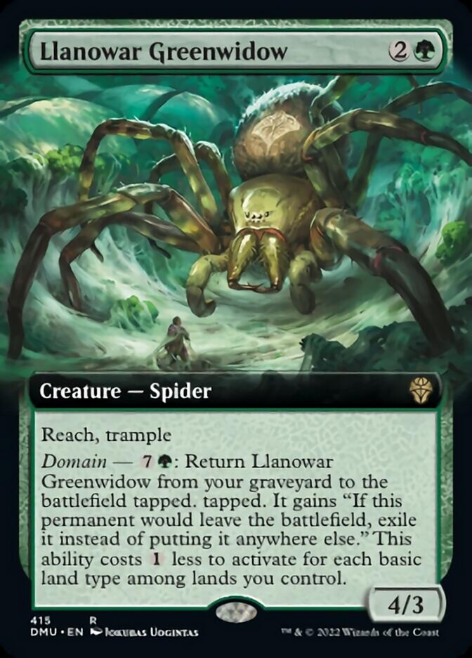 Llanowar Greenwidow (Extended Art) [Dominaria United]