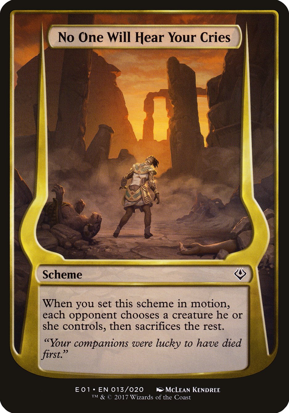 No One Will Hear Your Cries (Schemes) [Archenemy: Nicol Bolas Schemes]