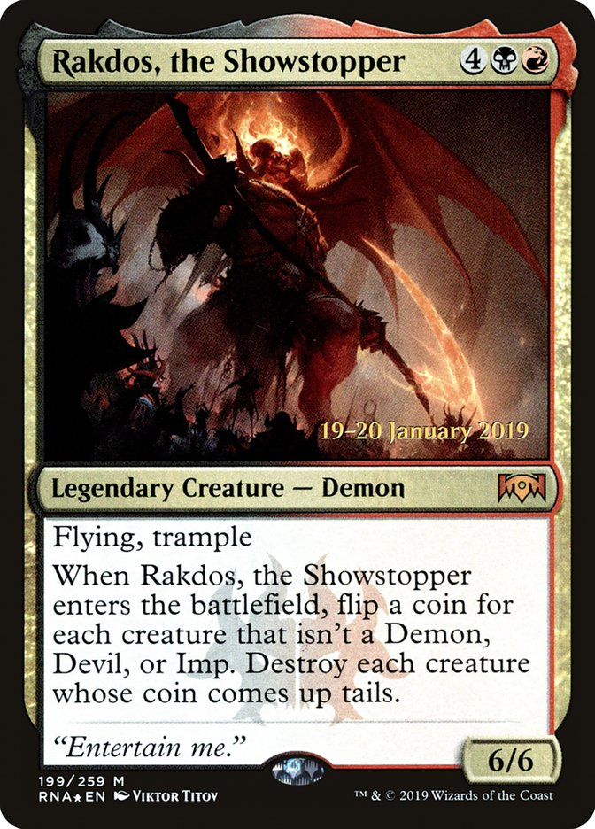 Rakdos, the Showstopper [Ravnica Allegiance Prerelease Promos]