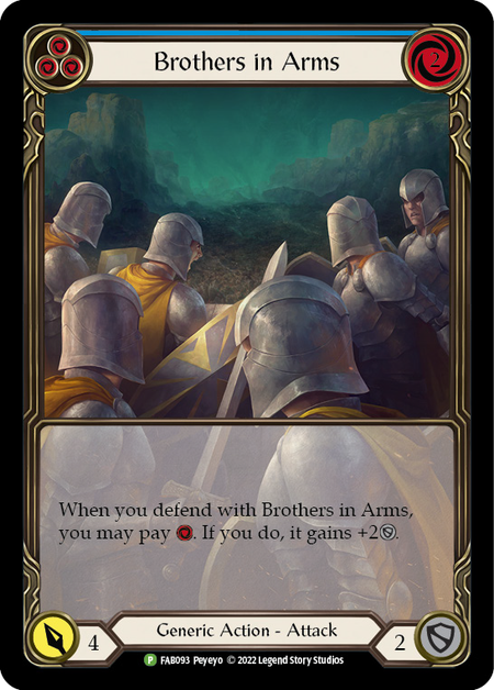 Brothers in Arms (Blue) [FAB093] (Promo)  Rainbow Foil