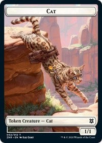 Cat // Goblin Construct Double-sided Token [Zendikar Rising Tokens]