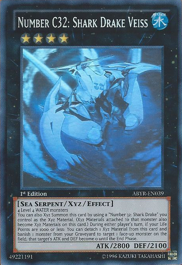 Number C32: Shark Drake Veiss [ABYR-EN039] Ghost Rare