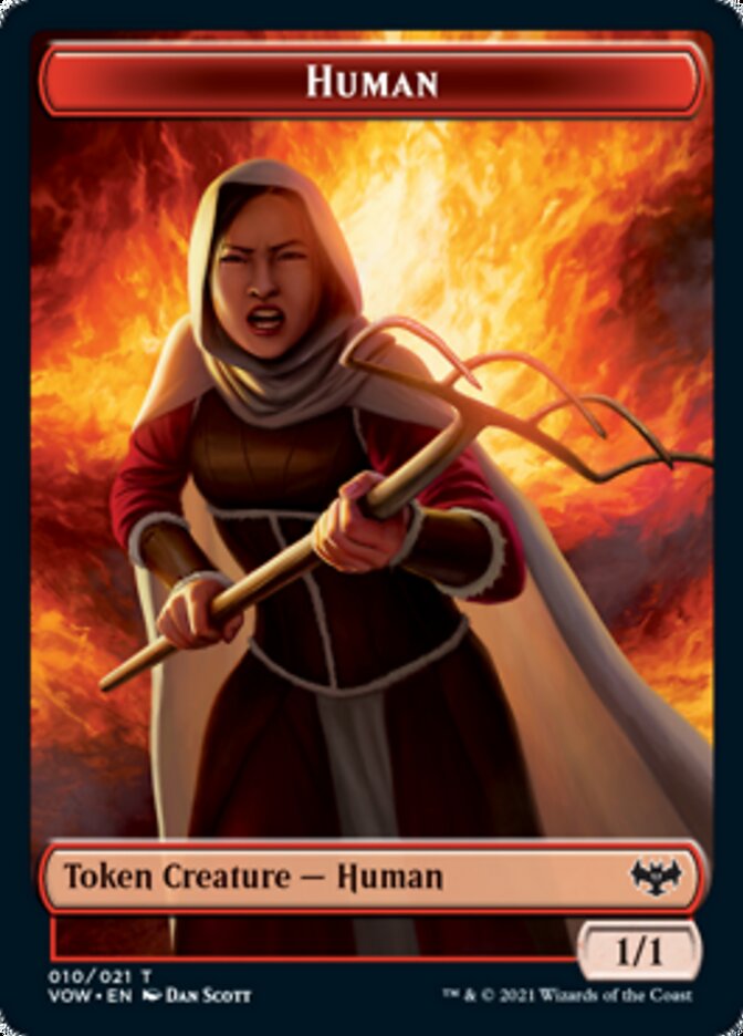 Human (001) // Human (010) Double-sided Token [Innistrad: Crimson Vow Tokens]