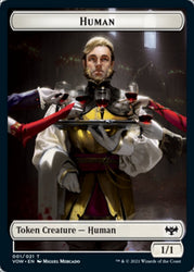 Human (001) // Human (010) Double-sided Token [Innistrad: Crimson Vow Tokens]