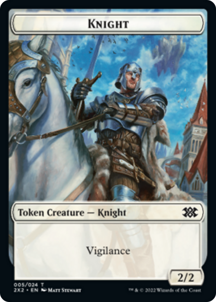 Elemental // Knight Double-sided Token [Double Masters 2022 Tokens]